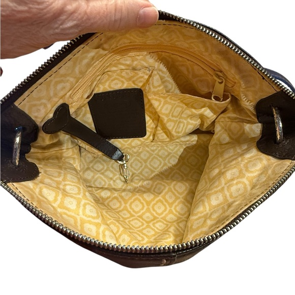 Brighton Brown Leather Crossbody Bag - Picture 5 of 10
